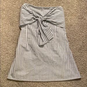 Strapless stripe dress